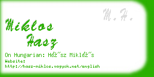 miklos hasz business card